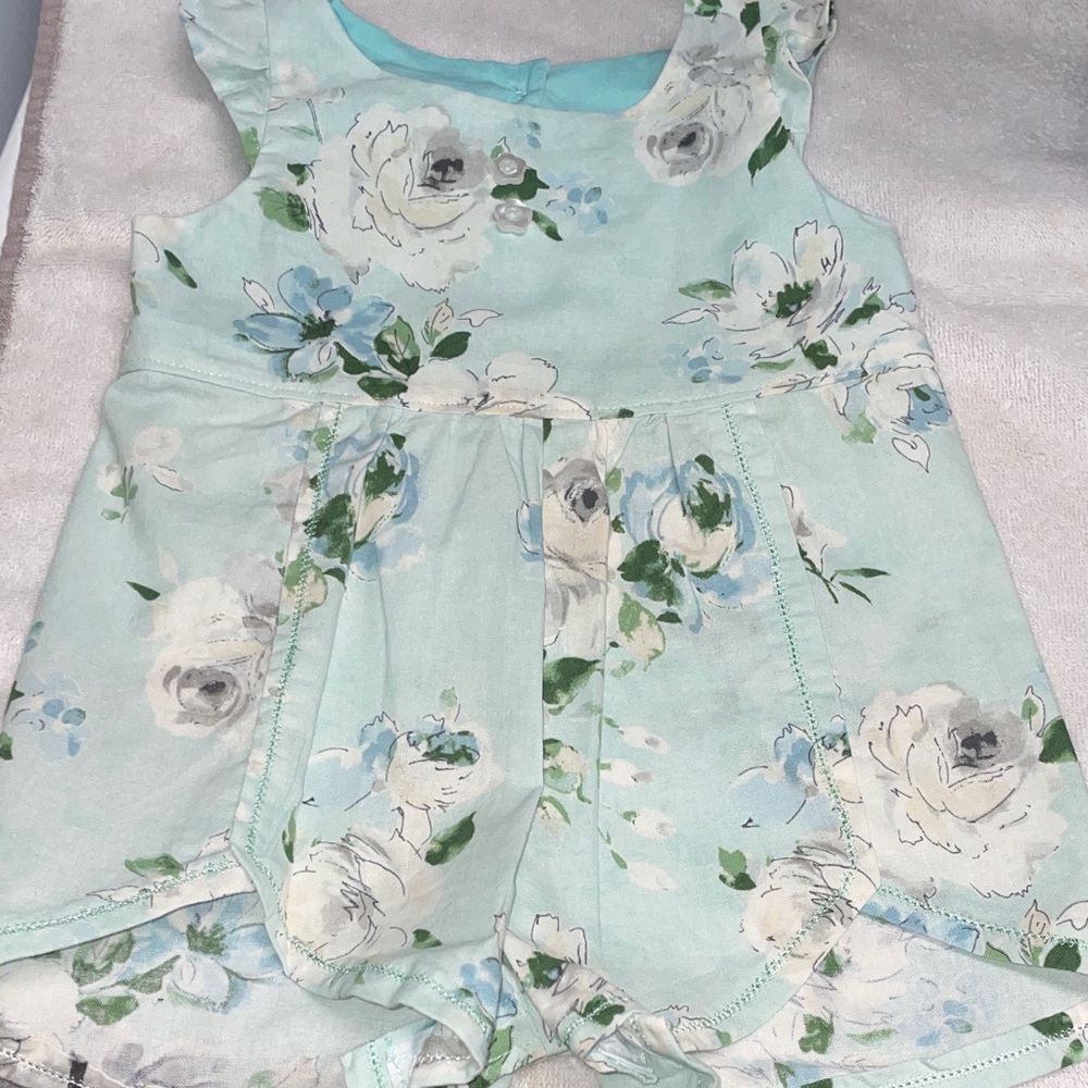 Sister matching set sewn with love,  12 month romper & 3T dress - Picture 5 of 16